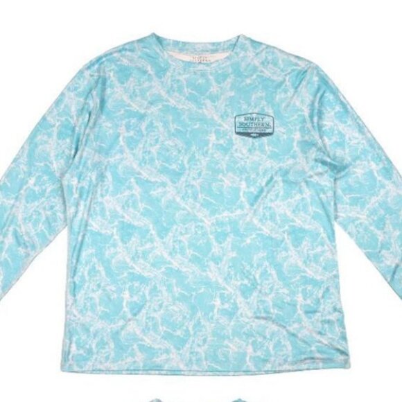 Ocean Blue Rashguard Simply Southern NWT Size Small - Picture 2 of 3